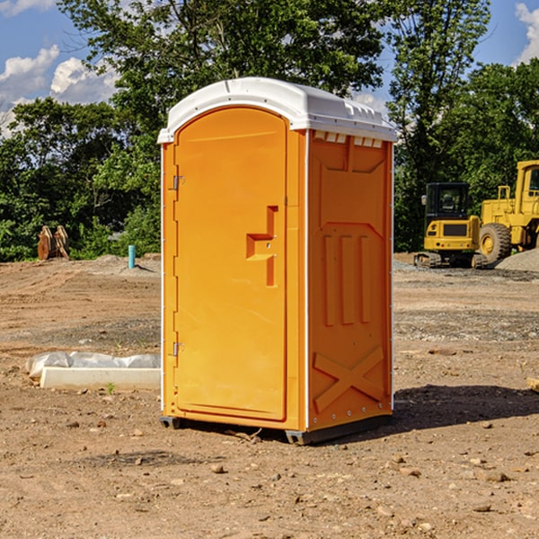 can i customize the exterior of the portable restrooms with my event logo or branding in Huffman